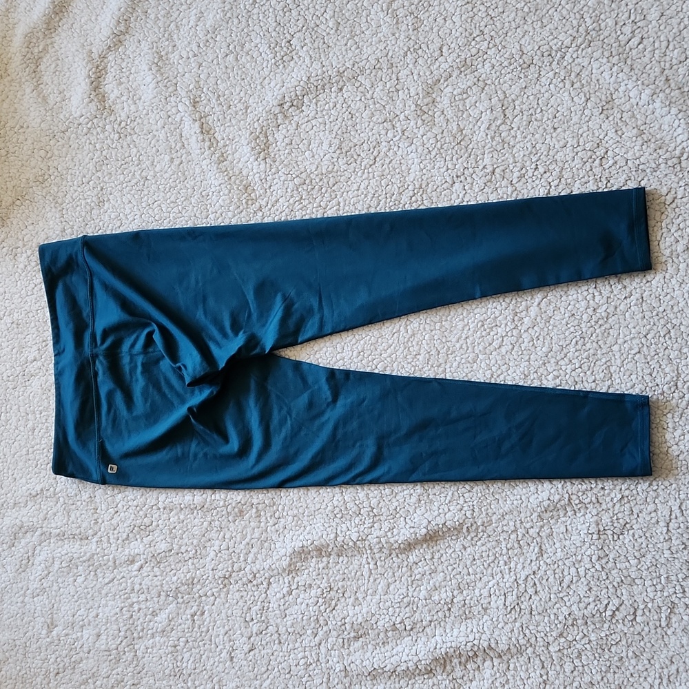 Fabletics Teal leggings full length activewear Women Sz M workout gym yoga - Picture 2 of 8
